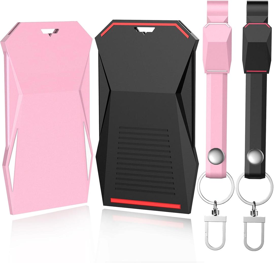 2Pcs Key Card Holder Compatible with Tesla Cybertruck 2023 2024 2025 Silicone Protector Cover Case Accessories Including Key Chain