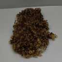 Short Curly Wigs Blonde Mixed Brown Afro Curly Soft Hair Wig Synthetic Fiber Kinky African American Wig with Bangs for Black Women(27-33,Ombre Brown Mixed Blonde)