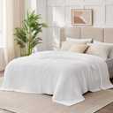 100% Cotton Muslin Blanket California King 120" x 90", 6 Layers Breathable and Lightweight Oversized Blankets for Bed, Soft Cooling Gauze Blanket for Adults All Season, White
