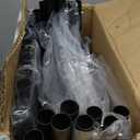 Sakugi Storage Shelves - 4-Tier Spacious Shelf Organizer with Hooks & Leveling Feet, Easy to Assemble, Rust-Resistant Garage Shelving for Kitchen, Pantry, Bedroom, 33.2" x 12.7" x 57.3", Black