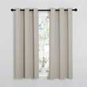 NICETOWN Room Darkening Draperies Window Curtain Panels, Thermal Insulated Grommet Room Darkening Curtains for Bedroom (Natural, 2 Panels, W34 x L54 -inch)