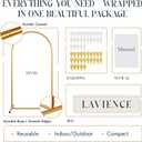 Gold Metal Arch Backdrop Stand - 7.2ft Balloon Arch Stand Backdrop Set with Gold and Silver Balloons - Photo Arched Birthday Background Decor, Party Arches Frame for Wedding Baby Shower Grad