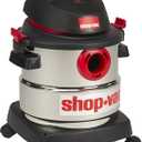 Shop-Vac 5989300 Wet/Dry Vacuum, 5 Gallon, 4.5 Peak HP Stainless Steel Vacuum, 1.25 Inch Diameter x 7 Foot Hose, 6 Ft Cord Length, Ideal for Jobsite, Garage, Car & Workshop