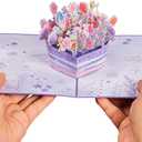 2 x by Paper Love 3D Flowers Pop Up Card, Gift for Birthday, Thank You, Get Well or Just Because - 5" x 7" Cover - Includes Envelope and Note Card