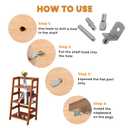 104Pcs Shelf Support Pegs Kit,Pins Kitchen Cabinet Shelf Holders Pegs Set,Bookshelf Pegs for Shelves,Bookshelf Pegs Shelf Supports Pins(4 Styles)