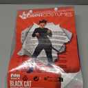 fun shack Black Cat Costume for Girls, Cat Costumes for Kids, Halloween Costumes for Kids, Black Cats Girls Halloween Costume (Medium)
