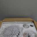 Fanbulous 48 Inch Ceiling Fans with Lights and Remote, Brushed Nickel Ceiling Fan with 8 Dual-Color Blades, Indoor/Outdoor Large Ceiling Fans, Reversible DC Motor, 6-Speed, 3CCT for Living Porch Patio