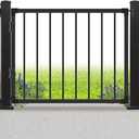 Deck Gate Outdoor，Heavy Duty Anti-Rust Porch Gate，ASTM Certified
Black Heavy Duty Steel 32″H Gate for 36″H Deck with Customizable Width (Up to 48"), Metal Gate for Residential, Yard, Patio