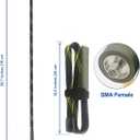 2 x Foldable walkie-Talkie Antenna VHF/UHF Dual-Band SMA Female Flexible Hand-held Amateur Radio Antenna Compatible with Kenwood Compatible with Baofeng UV-5R Radio (Camouflage*2, 30.7 inches |78 cm)