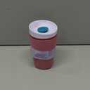 Owala SmoothSip Slider Insulated Stainless Steel Coffee Tumbler, Reusable Iced Coffee Cup, Hot Coffee Travel Mug, BPA Free 12 oz, Purple/Pink (Crochet Queen)