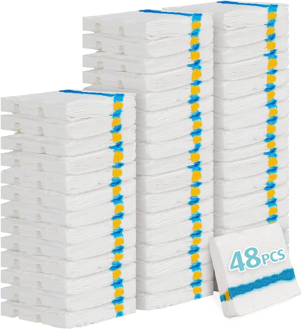 AIR U+ Flushable Toilet Wand Refills, 48 Count Disposable Toilet Brush Refill Pads for Toilet Bowl and Bathroom, Toilet Brush Accessories (Only Refills)