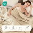 EMME Muslin Cotton Blanket King Size Adults Bed Layering Beige 108" x 90"