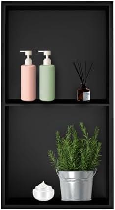 Elefloom Shower Niche, Stainless Steel Elegant Bathroom Niche, No Tile Needed Recessed Shower Shelf Organizer for Storage