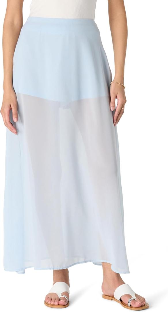 The Drop Women's Dierdre Sheer Maxi Skirt, XL