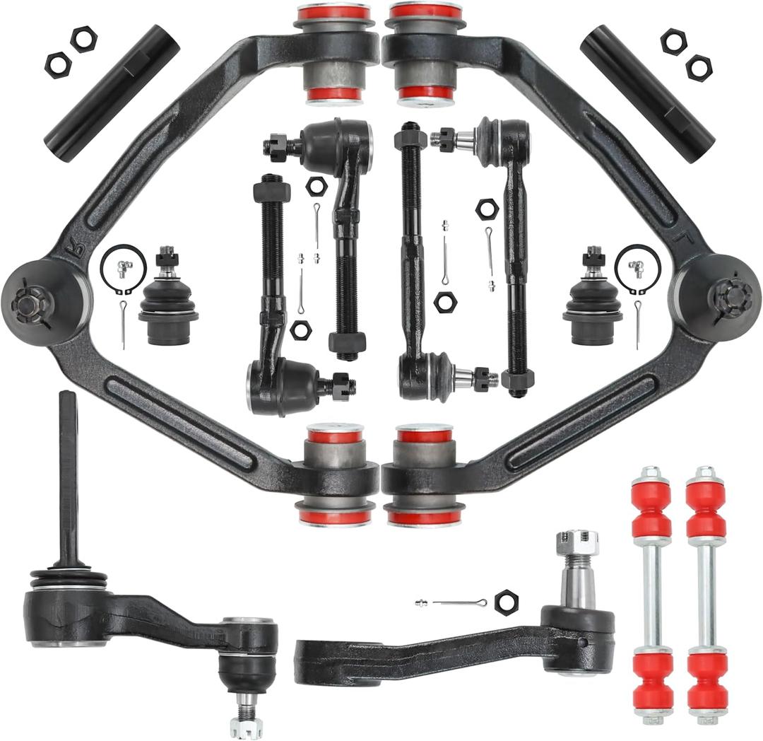 4WD 14pc Front End Suspension Kit for Ford F-150 1997-2003, F-250 1997-1999, Expedition 1997-2002, for Lincoln Navigator 1998-2002 Blackwood, Upper Control Arms Front End Kit Complete Full Set -14pc