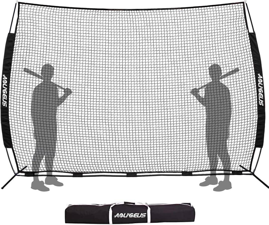 Sports Barrier Net,Sports Net,Barricade Backstop Net,Perfect for Baseball,Softball,Soccer, Basketball,Lacrosse, 12x9ft