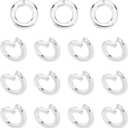 PH PandaHall 15pcs 925 Sterling Silver Locking Jump Rings, Round Locking Jump Rings, OD 6mm ID 3.3mm Circle Clasp Ring Connector Open End Jump Rings for Necklace Bracelet Keychain Jewelry Making