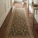30X84" Runner Rug, Machine Washable Area Rug with Non-Slip Backing, Vintage Style, Soft, Easy Clean, Low Pile Rug for Hallway, Entryway, Kitchen, Bedroom
