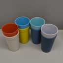 Homestockplus 【Set of 8】 20 Oz Tumbler Cups,Unbreakable Drinking Cups Microwave and Dishwasher Safe BPA Free ECo Friendly Reusable Cup For Smoothies,Water