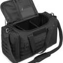 45L Large Duffle Bag for Men & Women, Tactical Military Duffle Bag for Travel Weekender, Gym Bag, Large Sports Bag for Hockey Football Baseball Soccer Basketball & Team Training, Black
