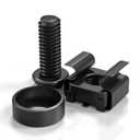 50 PACK M6 x 16mm Rack Mount Cage Nuts, Screws and Washers for Rack Mount Server Cabinet, Rack Mount Server Shelves, Routers, Rack Mount Screws and Square Insert Nuts, Self-Locking Cable Ties for Free