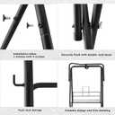 Folding Saddle Rack Heavy Duty Freestanding Horse Saddle Stand Detachable Saddle Rack Stand with Bottom Storage for English & Western Saddles