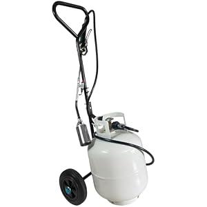 Portable Propane Tank Dolly with Wheels, Propane Tank Cart for Fire Pit, Heater, Weed Torch, BBQ, Cart for 20lb Propane Tank, Gas Trolley for Blow Torch (Cylinder and Torch Not Included)