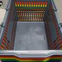 Mumufy 6 Pack Plastic Shopping Baskets with Handles Bulk 15.3x11.4x8''