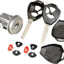 PT Auto Warehouse ILC-468L - Ignition Lock Cylinder, with Keys - without Immobilizer, with Keyless Entry (Replaces 69057-52850, 6905752850)