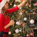 10 x MEWTOGO 24Pcs Khaki Velvet Bows for Christmas Tree Decorations - 5x7in Velvet Ornaments with Tie for Christmas Wreath