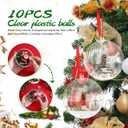 10pcs Clear Christmas Ornaments Balls: Plastic Fillable Balls 8cm DIY Craft for Christmas, Birthday, Wedding, Party and Home Decoration
