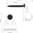 50 Pack Outdoor Lighting Clips, Clear Plastic Wall Mount Hooks for Hanging Christmas, Led, Fairy Lights, 10 Pound Weight Capacity