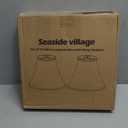 White Lamp Shades Set of 2, Bell Lamp Shades 6"Top x 13"Bottom x 10"High, Medium Shade Replacement Fabric Natural Linen Hand Crafted(Spider Fitter), Harp Holders Included, Easy Assembly Required