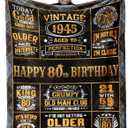 80th Birthday Gifts for Men, 80 Year Old Man Gifts, Birthday Gifts for 80-Year-Old Man, 1945 Birthday Gift for Men Blanket 60" x 50"