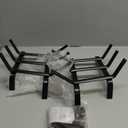 FEED GARDEN Fireplace Grate 24 inch Heavy Duty Fireplace Log Holder, 1/ 2" Solid Steel Bar Fire Pit Grate for Indoor Outdoor, Wood Stove Fireplace Accessories Wrought Iron Firewood Burning Rack