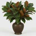 10 Pcs Magnolia Artificial Leaves Branches 17.72 Inches Artificial Leaves Stems 3D Magnolia Pick Faux Stems for Indoor Outdoor Vase Filling Home Office Table Decoration