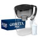 Brita Large 10 Cup Water Filter Pitcher, 1 BritaPlus Filter, Everyday, Black 