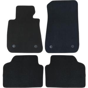 GXARTS 4 PCS Both Front & Rear Sedan Floor Mats Carpets Black Compatible with BMW E90 3-Series E91 328i 335i 335is M3 2006 2007 2008 2009 2010 2011 Anti- Slip