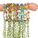EBOOT 15 Pieces Assorted Colored Flower Crown Wreath Headband Garland Multicolor Headbands Floral Headpiece for Wedding Festival Vacation Fairy Party Photography Props