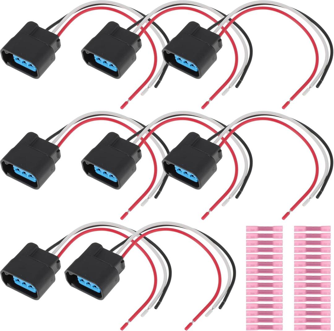 8Pcs Ignition Coil Connector Plug Harness for Honda Civic 2001-2011 Ignition Coilpack Female Connector Pigtail W/Teminals for Acura RDX 2007-2012 No.30520RDJA01/6732301