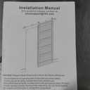 ROYMELO 36x80 Inch White Sliding Barn Door Slab with 6.6ft Hardware Kit Included, 5-Panel, MDF Wood Panel Covered with Water-Proof Scratch-Proof PVC Surface, Simple DIY Assembly