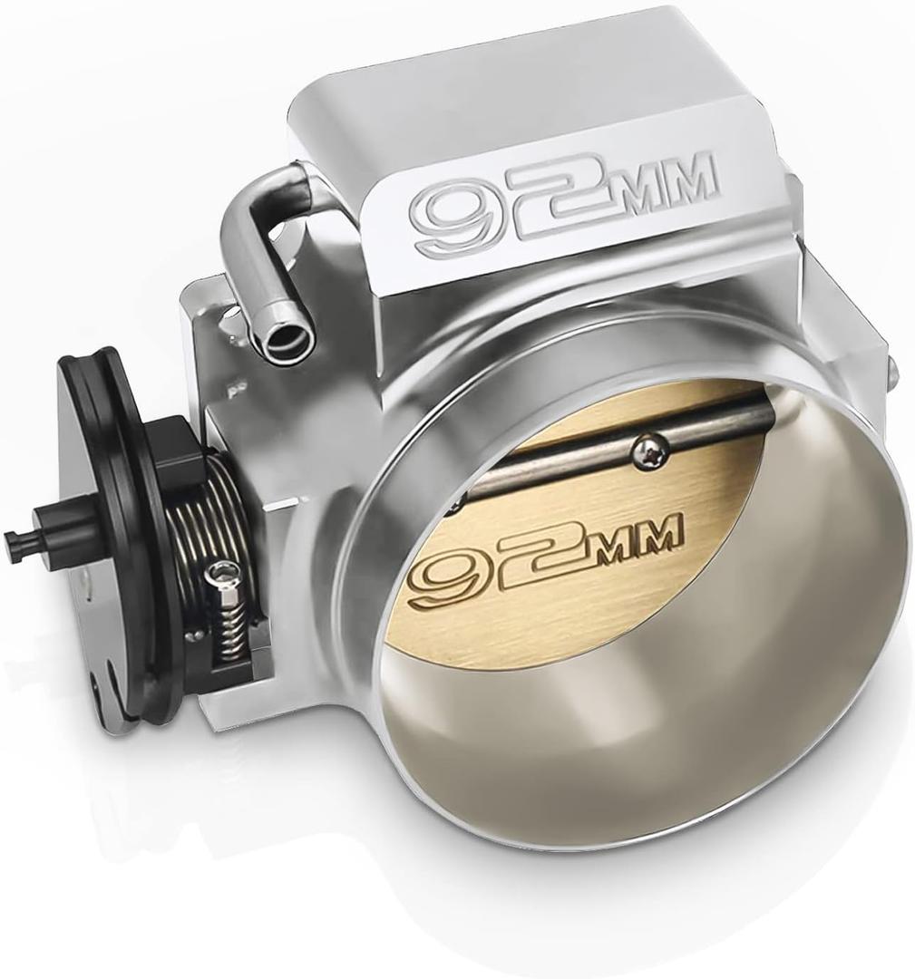 Conjunto de cuerpo del acelerador de 3.622 in compatible con LS LS1 LS3 LS6 LSX Engine 4 Bolt Aluminio Plata