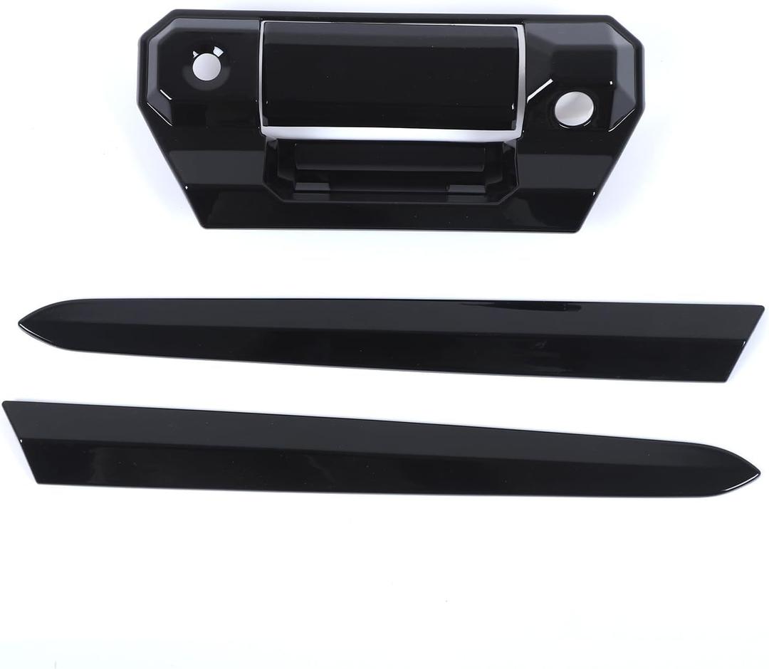 Daeiclru Tailgate Door Handle Trim Cover Compatible with Toyota Tacoma 2024 2025, Rear Trunk Grab Handle Cover Scratch Protector Accessories(Only Fit SR Version) (Glossy Black)