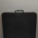 Amazon Basics 4 Foot Rectangular Folding Dining Table, 4 Adjustable Height Settings with Carrying Handle, Indoor & Outdoor, Washed Black, 47.8 x 23.9 x 33.9 in