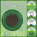 Ziliny 10 Pack Sprinkler Head Protector Donut, 3.35'' ID / 6.3'' Od Fits Pop up & Fixed Spray Heads, Plastic Lawn Sprinkler Ring Prevents Grass Overgrowth & Mower Damage, Green