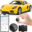 Mini GPS Tracker for Vehicles, Car Tracker Device Hidden for Vehicles, Car GPS Tracking Device for Vehicles,Hidden Tracking Device Real-Time No Subscription No Monthly Fee for Car,Trucks,Motorcycles (1 PACK, Black)