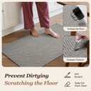 AMOAMI Kitchen Rugs and Mats, Non Slip Washable Kitchen Mats for Floor, Absorbent Quick Dry Kitchen Runner for in Front of SinkKitchen Rugs Sets of 2, 20"*30"+20"*47", Grey