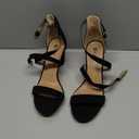 DREAM PAIRS Women's Chunky Heels Block Round Open Toe Ankle Strap Heel Fashion Wedding Party Comfort Dress Sandals Shoes (7, Black-nubuck)
