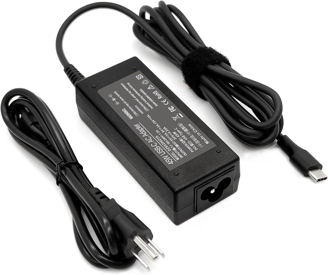 USB Type C Replacement for 45W Chromebook Charger Compatible with HP Chromebook 14 X360 USB C Power Supply Adapter