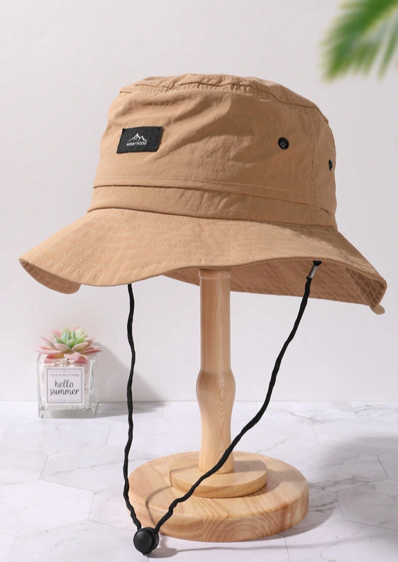 Spring/Summer Outdoor Fishing, Hiking & Camping Sun Hat, Unisex Wide Brim Breathable Mesh Bucket Hat, Foldable With Windproof Strap Men's Sun Hat Summer Hat, Suitable For Summer Outdoor Activities Such As Hiking And Fishing